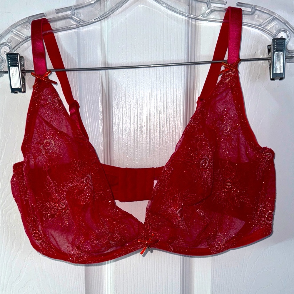 Victoria's Secret Red Lace Bra